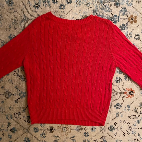 Garage red cable-knit sweater - Picture 5 of 5